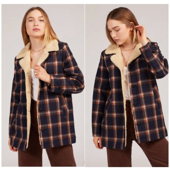 Rolla's Check Sherpa Coat - Picture 4 of 13